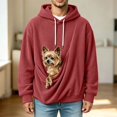 thumbnail image 2 of Wuxian Unisex Hoodies Pet Holder Cat Dog Large Pouch Carriers Pullover Corduroy Sweatshirt For Women Men, 2 of 5