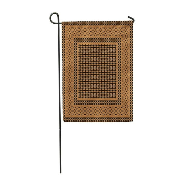 POGLIP Squared Keffiyeh with Three Types of Geometric Traditional Middle Eastern Garden Flag Decorative Flag House Banner 28x40 inch