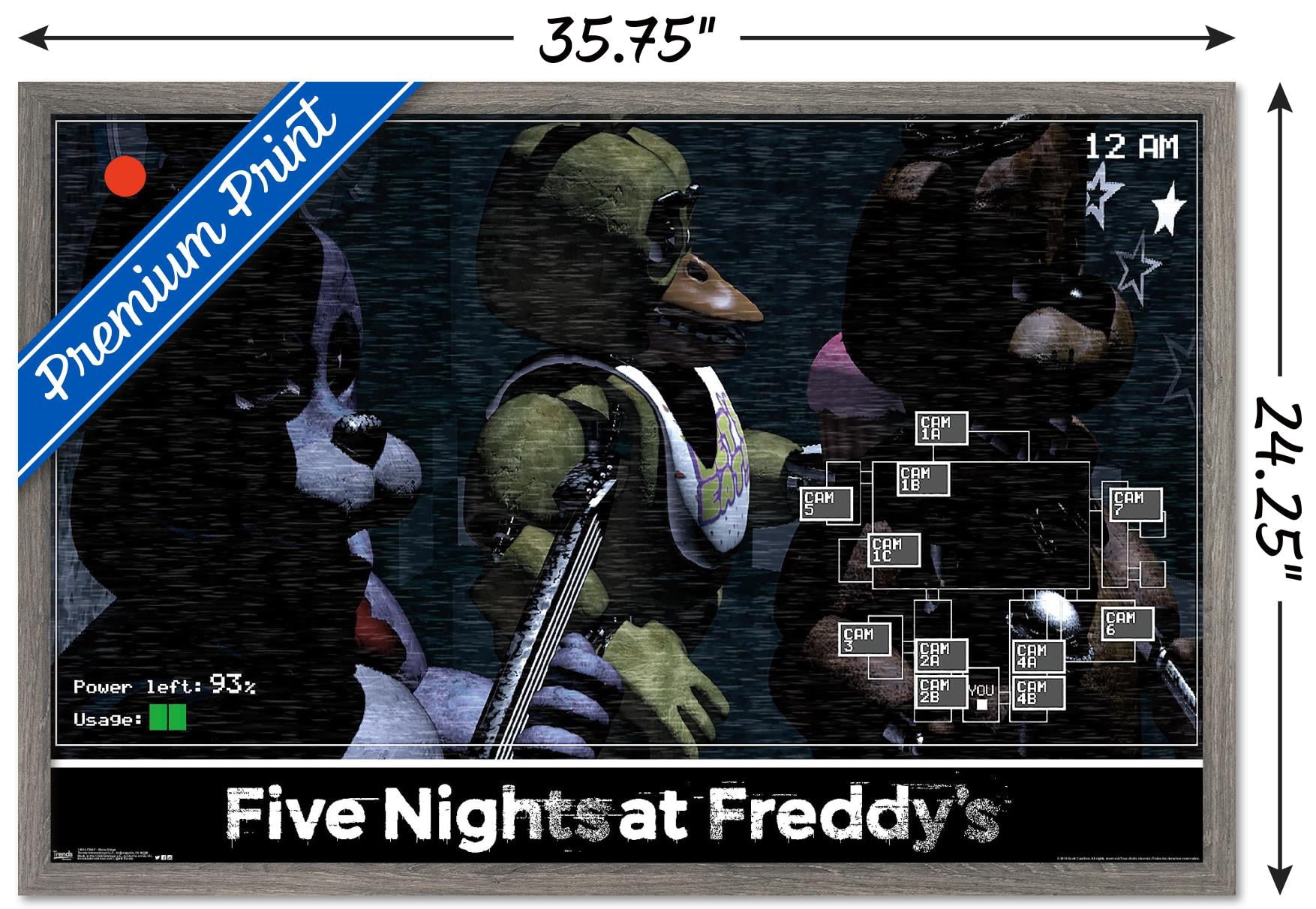 Five Nights at Freddy's - Show Stage Wall Poster, 22.375" x 34", Framed