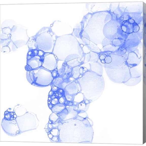 Great Art Now Bubble Square Blue I by Kelsey Wilson, Canvas Wall Art, 24W x 24H