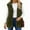 Army Green, variant on Women's Fashion Solid Color Sleeveless Loose-fitting Vest Jacket Army Green L