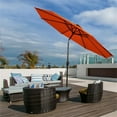 thumbnail image 4 of Pemberly Row Parasol Solaire de Patio 10 Pieds LED Patio Marché Inclinaison en Acier Orange, 4 of 8