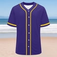thumbnail image 6 of Uootdi Summer Tops for Women V Neck Contrast Trim Button Front Short Sleeve Relaxed Fit Shirts Baseball Sport Breathable Workout Tees Women, 6 of 8
