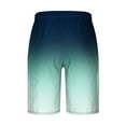 IOTUERG Mens Shorts Men Casual Fashion Gradation Print Shorts With