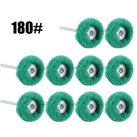 

BAMILL 10pcs Abrasive Wheel Nylon Buffing Brush Grinding Wheel Rotary Tool 3mm Shank