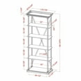 thumbnail image 6 of Furniture of America Toggin Industrial Metal 33-Inch Bookcase in Antique Gray, 6 of 6