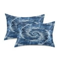 thumbnail image 2 of JSTEL Swirl Tie Dye Indigo Satin Pillowcase Standard Size Pillow Cases Envelope Closure Bed Pillow Cover, 20 x 26 inch, 2 of 9