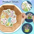 thumbnail image 3 of 4 hojas de estabilizadores de costura a mano solubles en agua con forma de huevo de conejito de Pascua, cesta de flores, estabilizador de bordado lavable, práctica de puntadas de bordado, 3 of 7
