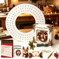 thumbnail image 2 of Mzrulpne Fabric Poke Art Kit 3D Christmas Wreath DIY Door Decor Cloth 4 Pack 12.6 Inch Diameter, 2 of 8