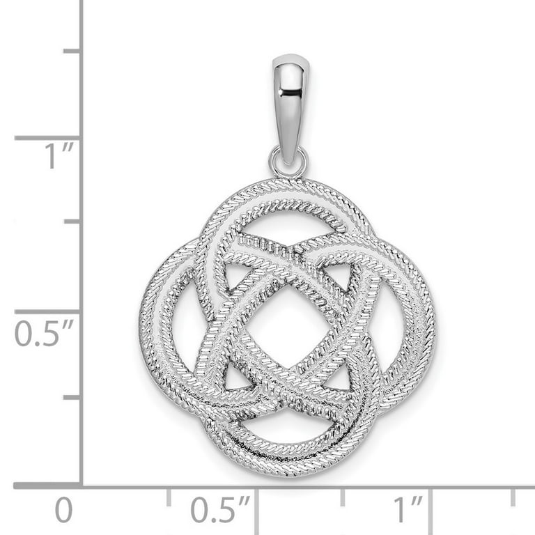 Sterling Silver Polished Celtic Circle Eternity Knot Pendant Sterling Silver Polished Celtic Circle Eternity Knot Pendant