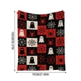 thumbnail image 3 of Aoznliie Halloween Blanket, Helloween Decor Plaid Throw Blanket with Ghost Bat Pumpkin Print, Soft Warm Fall Blanket for Couch Bed,40×28 in, 3 of 9