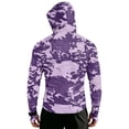 thumbnail image 7 of Havenx Upf 50+ Sun Protection Hooded Jacket for Men Camo Long Sleeve Full Zip Jackets Thumbhole Hooded Rash Guard Casual Summer Lightweight Athletic Workout Clothing,Purple 3XL, 7 of 7