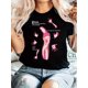 thumbnail image 1 of Camiseta vintage de cuello redondo para mujer, estampado geométrico, largo regular, tejido de punto, 100 % algodón, top informal de verano, camisetas de ocio., 1 of 6