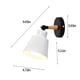 thumbnail image 3 of Xihbxyly Lámpara de Pared, Diseño Moderno de Hierro, Opciones de Color Blanco y Negro, Tamaño Compacto para Mesita de Noche o Pasillo, Fuente de Luz E27, Iluminación Elegante y Práctica, 9 Pulgadas,, 3 of 7