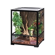 REPTIZOO Reptile Glass Terrarium with Double Hinge Door 18" x 18" x 23.6", Easy Assembly