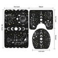 thumbnail image 3 of Black Gothic Sun Moon Hand Pattern Bathroom Rugs Sets 3 Piece,Toilet Cover Set,Absorbent Non Slip Bathroom Mats Sets with U-Shaped Contour Rug Toilet Rug Set, 3 of 5