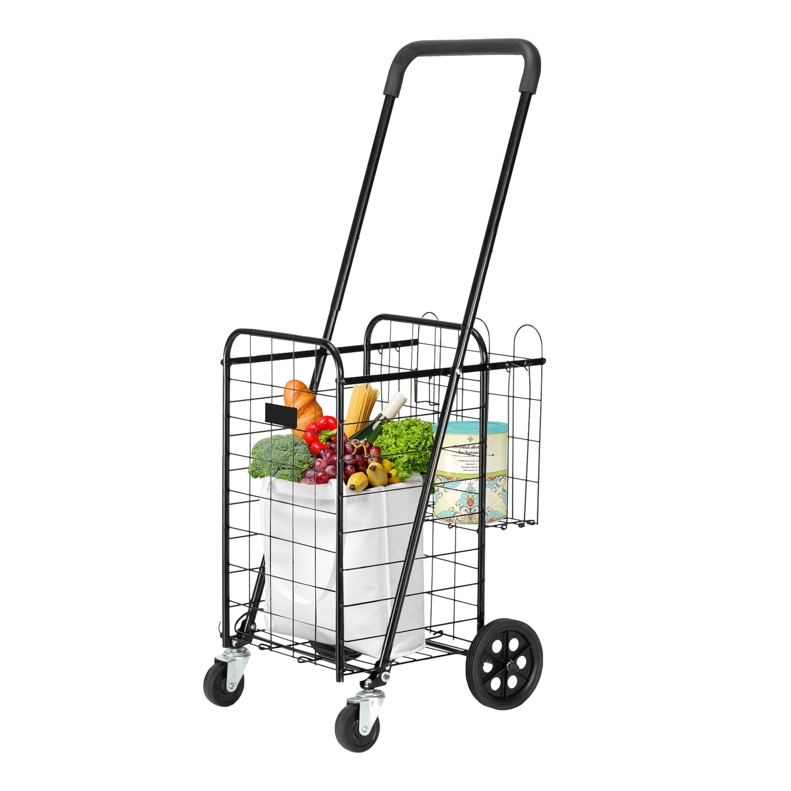 Grocery Shopping Laundry Cart Portable Basket Portable Utility Mobile Heavy Duty
