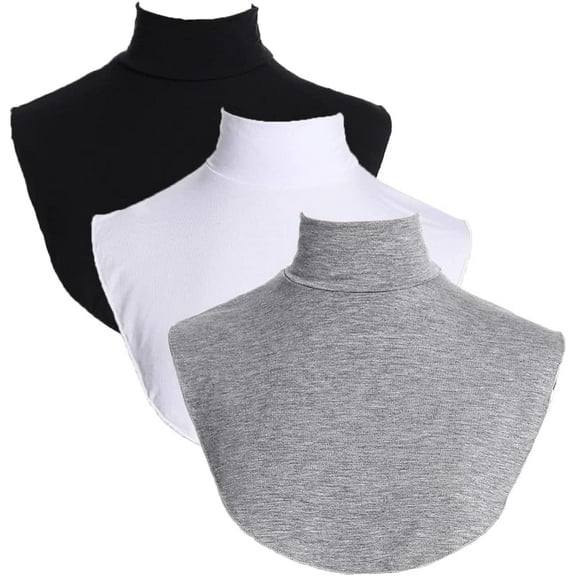 Camicover Modal Fake Turtleneck Detachable Dickey Collar Turtleneck Top Half Shirt Blouse Fake Collar