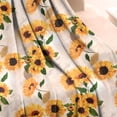 thumbnail image 3 of Beige Sunflower Letter Pattern Blanket,Comfortable Soft Flannel Throw Blanket,All Season,Warm Lightweight Blankets for Sofa Bed Couch Living Room Chair,50"x60", 3 of 4