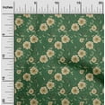thumbnail image 2 of oneOone Cotton Cambric Dark Green Fabric Floral Fabric For Sewing Printed Craft Fabric By The Yard 42 Inch Wide, 2 of 5