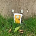 thumbnail image 4 of Deyuer 1 Set Fairy Door with Window Glow in Night Wooden Door Craft Kit Micro Scene DIY Decoration Miniature Elf Door Garden Tree Decoration Accessories Micro Landscape,E, 4 of 8