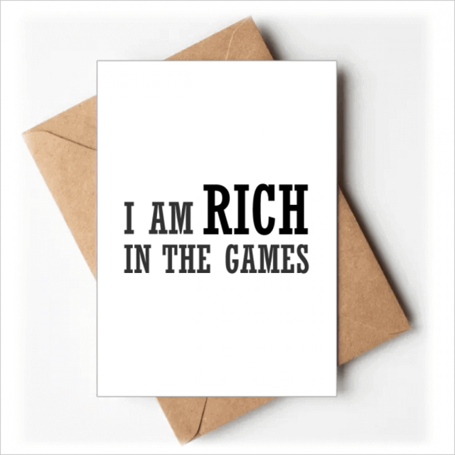 Cartes de Vœux Mode Art Déco Je Suis Riche en Jeux Vous Tes Invités Invitations