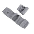 thumbnail image 1 of Zhuge Guantes largos sin dedos a rayas para mujer, calentadores de brazos tejidos de invierno para punk rock, cosplay, gótico y fiesta de Navidad, color gris, 1 of 4