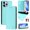 Mint, variant on Allytechgroup Flip Wallet Case for iPhone 13 Pro Max, Compatible with MagSafe RFID Blocking PU Leather Shell with Credit Card Slot Shockproof Protective Back Cover for iPhone 13 Pro Max, Purple