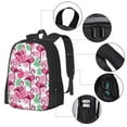 thumbnail image 4 of Daiia Flamingo Backpack for Men and Women -Durable Backpack Large Capacity, Water-Resistant Bag with Adjustable Straps and Laptop Compartment, 4 of 9