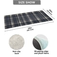thumbnail image 3 of Haosy Dark Navy Blue Plaid Bathroom Rugs Non Slip Absorbent Soft Plush Quick Dry Bath Mat, 39"x20", 3 of 8
