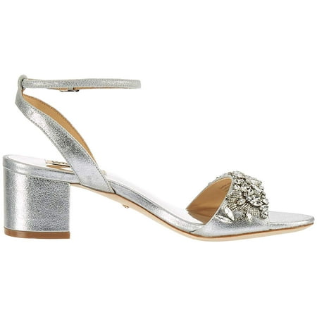 Badgley Mischka Ivanna Silver Metallic Suede