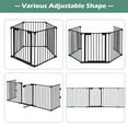 thumbnail image 5 of Costway Fireplace Fence Safety Fence Hearth Gate BBQ Metal Fire Door Pet Black, 5 of 10