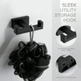 thumbnail image 2 of Wowow Wall Mount Knob Double Robe/Towel Hook in Matte Black, 2 of 6