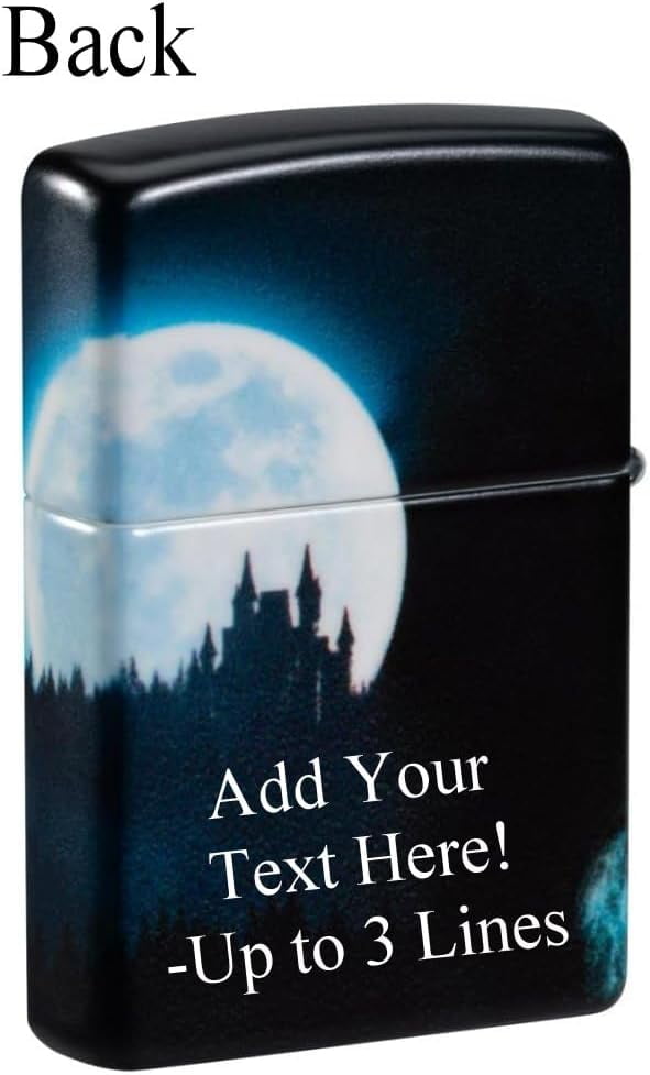 Zippo Lighter - Custom Message Engrave on Backside Horror Wolf - 540 Color 48923