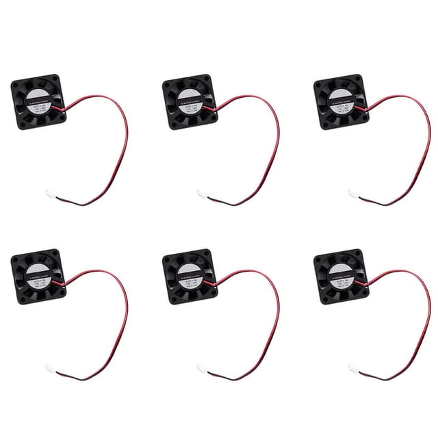6X DC 12V 0.1A 2 Pines Ventilador de Enfriamiento Enfriador de CPU Caja de PC 40mm X 40mm X 10mm