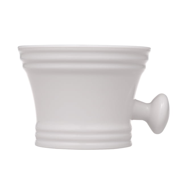 Graflsoa Bol de Crème à Raser Premium Blanc en ABS avec Poignée pour une Expérience de Toilettage Fluide