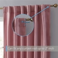 thumbnail image 3 of THD Maria Premium Soft Velvet Back Tab Rod Pocket Window Treatment Curtains for Bedroom & Living Room - Set of 2, 3 of 7