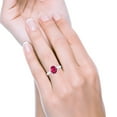 thumbnail image 5 of Bezel Set 8X6mm Oval Engagement Ring Simulated Ruby CZ 925 Sterling Silver, 5 of 5
