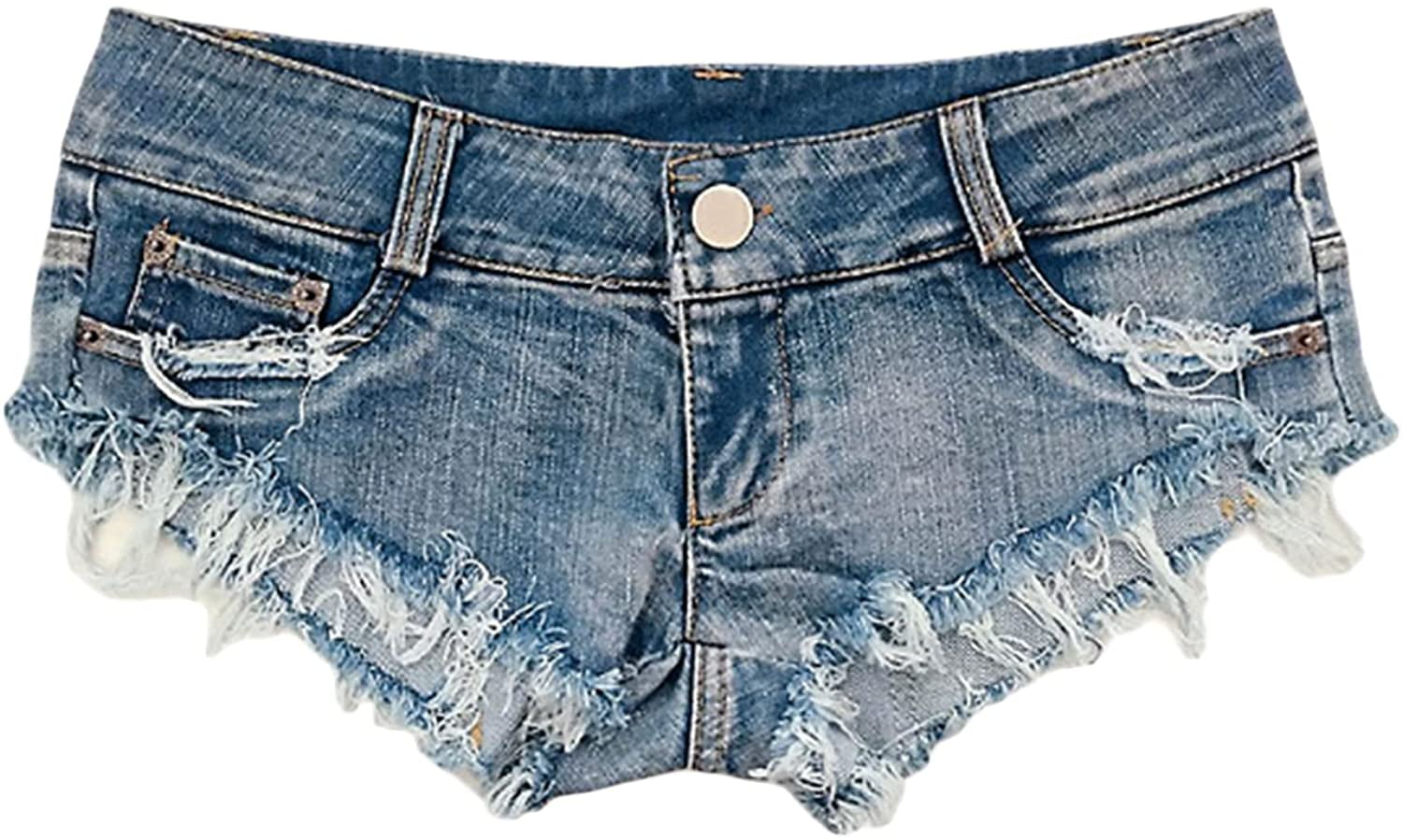 Cheeky Denim Shorts Tassels 