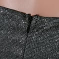 thumbnail image 3 of Pantalones acampanados de cintura alta con lentejuelas brillantes para mujer - Pantalones elásticos informales para casa, cómodo tejido de poliéster, 3 of 8