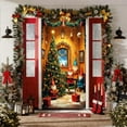 thumbnail image 5 of FeiFu 35×71in Christmas Door Cover Santa Door Decoration Curtain Doors Santa Design Christmas Vibes Suitable for Home Entryway Decor​, 5 of 6