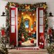 thumbnail image 4 of Decoraciones de Navidad Cubierta de Puerta de Navidad de 35 X 72 Pulgadas Cortina de Puerta de Navidad Decoración de Puerta Y Pared Del Día de Navidad Decoración de Fiesta de Vacaciones Decoraciones D, 4 of 6