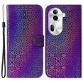 thumbnail image 1 of For Oppo Reno11 Pro 5G (Global) Wallet Case Dazzling Flower Phone Leather Cover - Purple, 1 of 5