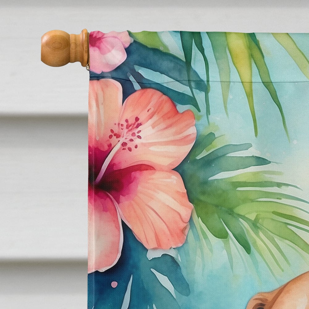 Beagle Luau House Flag 28 in x 40 in