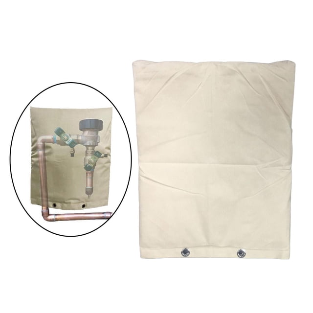 Cubierta de Aislamiento de Tubería Soledad Reutilizable para exteriores, poliéster, Protección de grifo, beige