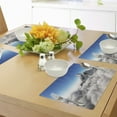thumbnail image 4 of Ambesonne White Blue Place Mats Set of 4, Mountain Sunny Sky, Standard Size, White Blue, 4 of 6