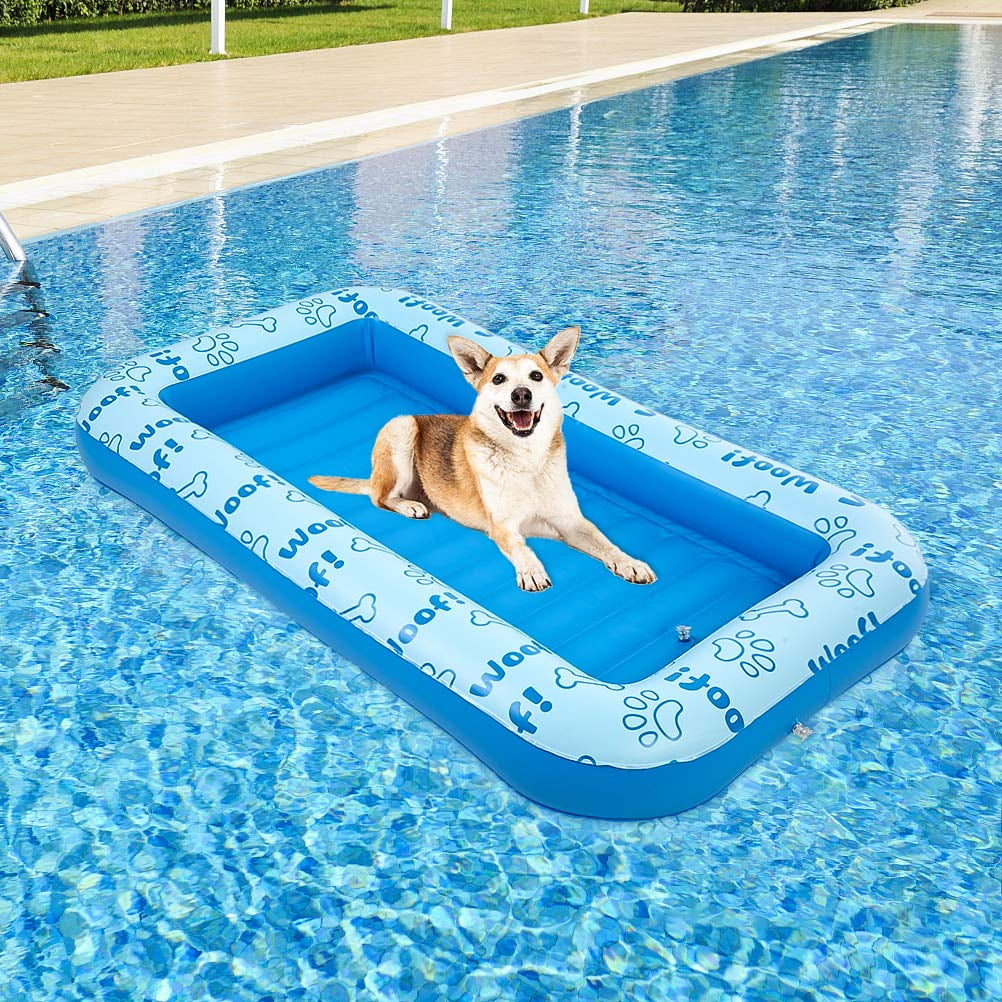 BINGPET Inflatable Dog Pool Float Dog Raft for P