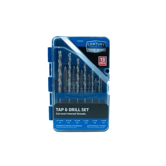 Century Drill & Tool 98901 Tap & Drill Set, 13 Piece