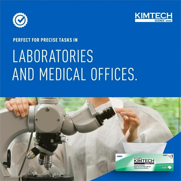 Kimtech Science Kimwipes Delicate Task Wipes (34256), Pop-Up Box, White (15 Boxes of 144 Sheets, 2,160 Sheet Total)