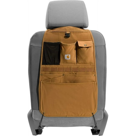 Carhartt Universal Nylon Duck Seat Organizer Carhartt Brown Universal Nylon Duck Canvas Automotive Seat Back Organizer Carhartt Brown